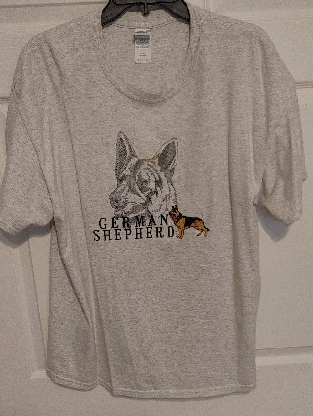 Gildan Light Gray German Shepherd Graphic Tee